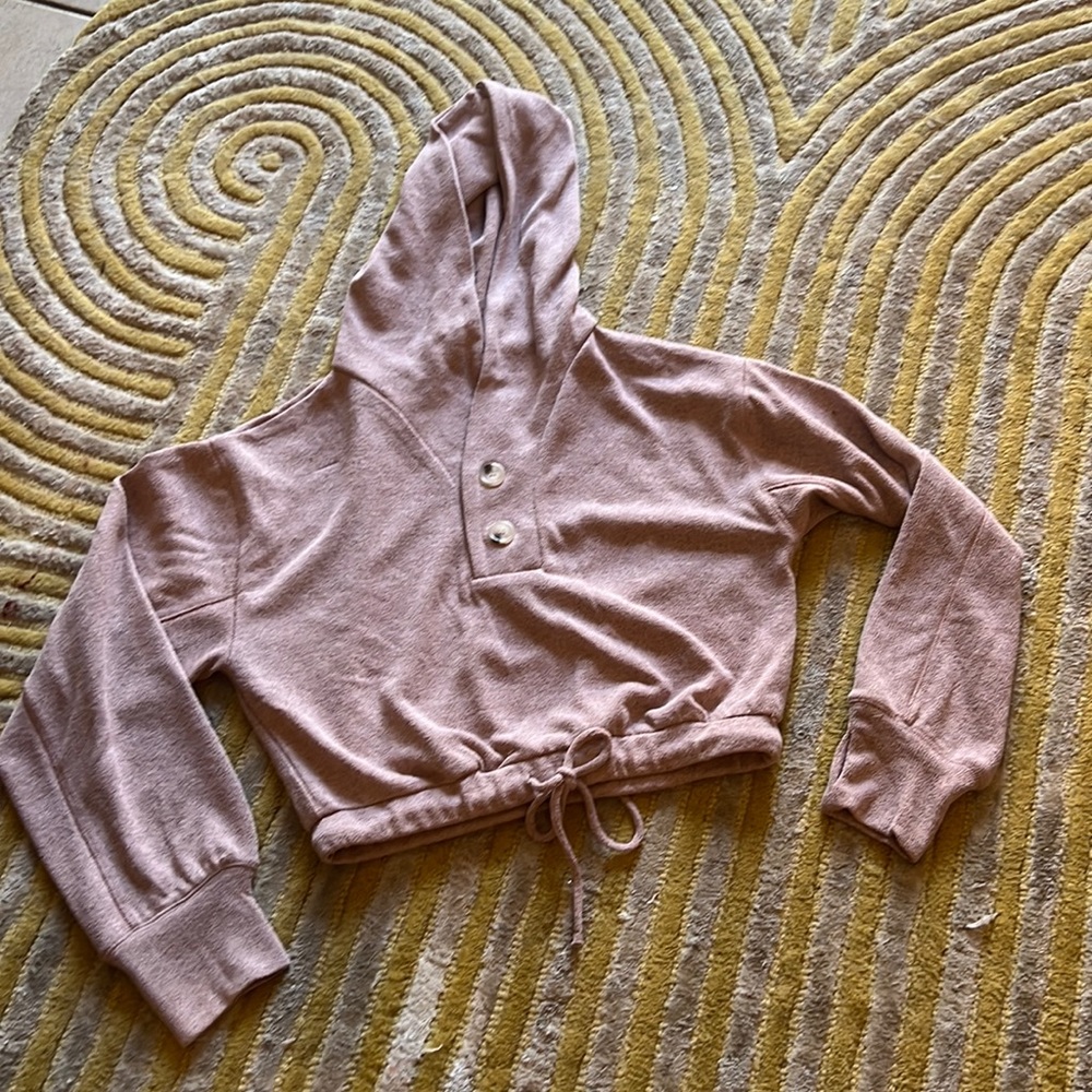 Crop blush hoodie